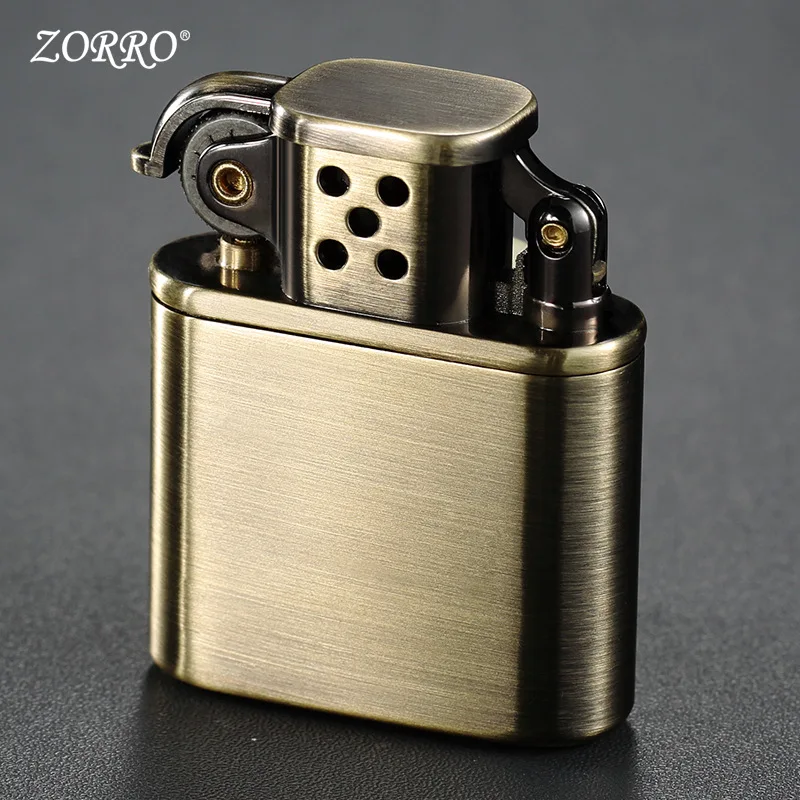 ZORRO Kerosene Lighter Windproof Retro Engraving Plum Blossom Grinding Wheel Lighter Cigarette Lighter