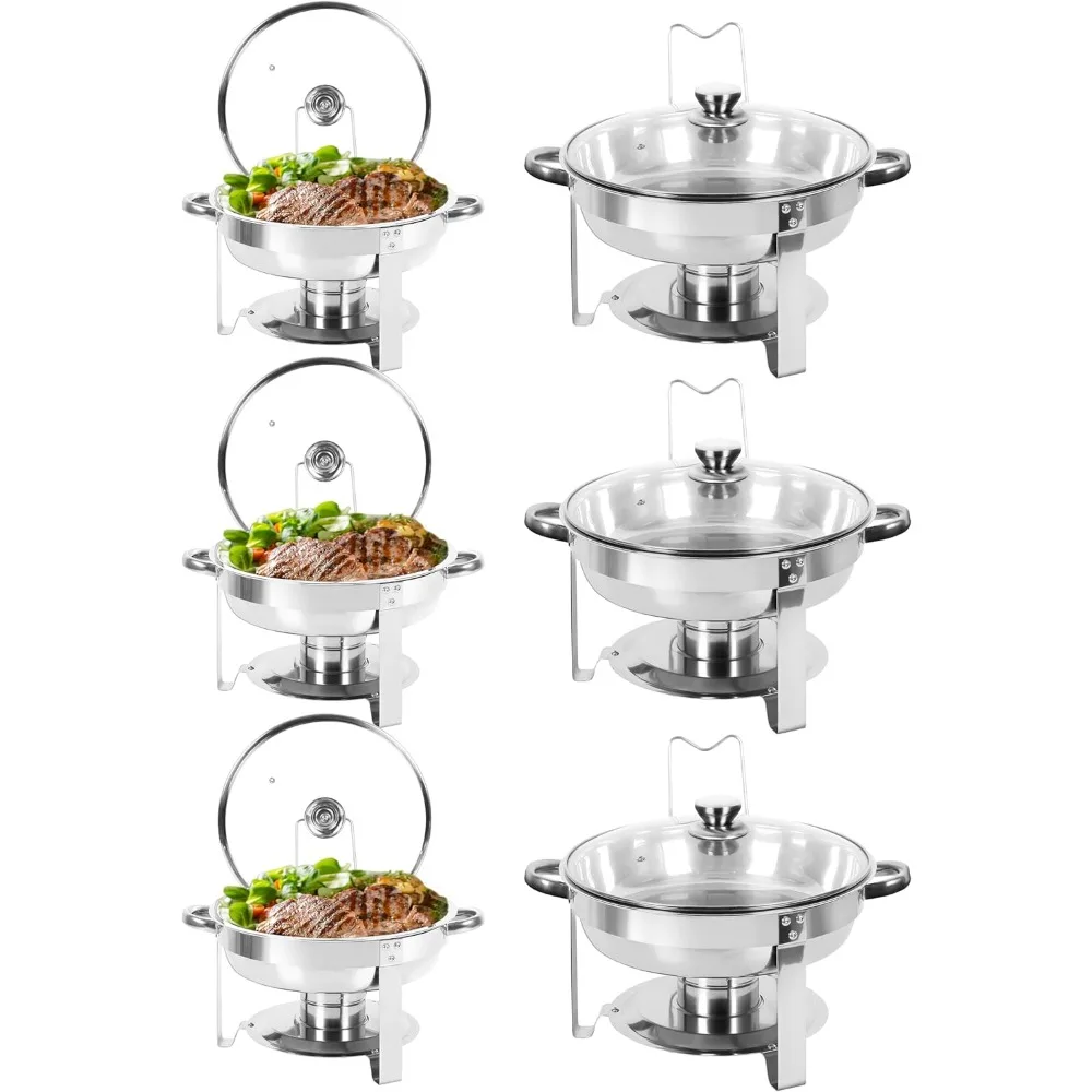 Hotpot buffet Set 6,5 qt round stainless steel lunch box for dining, upgrade lunch box and buffet heater set