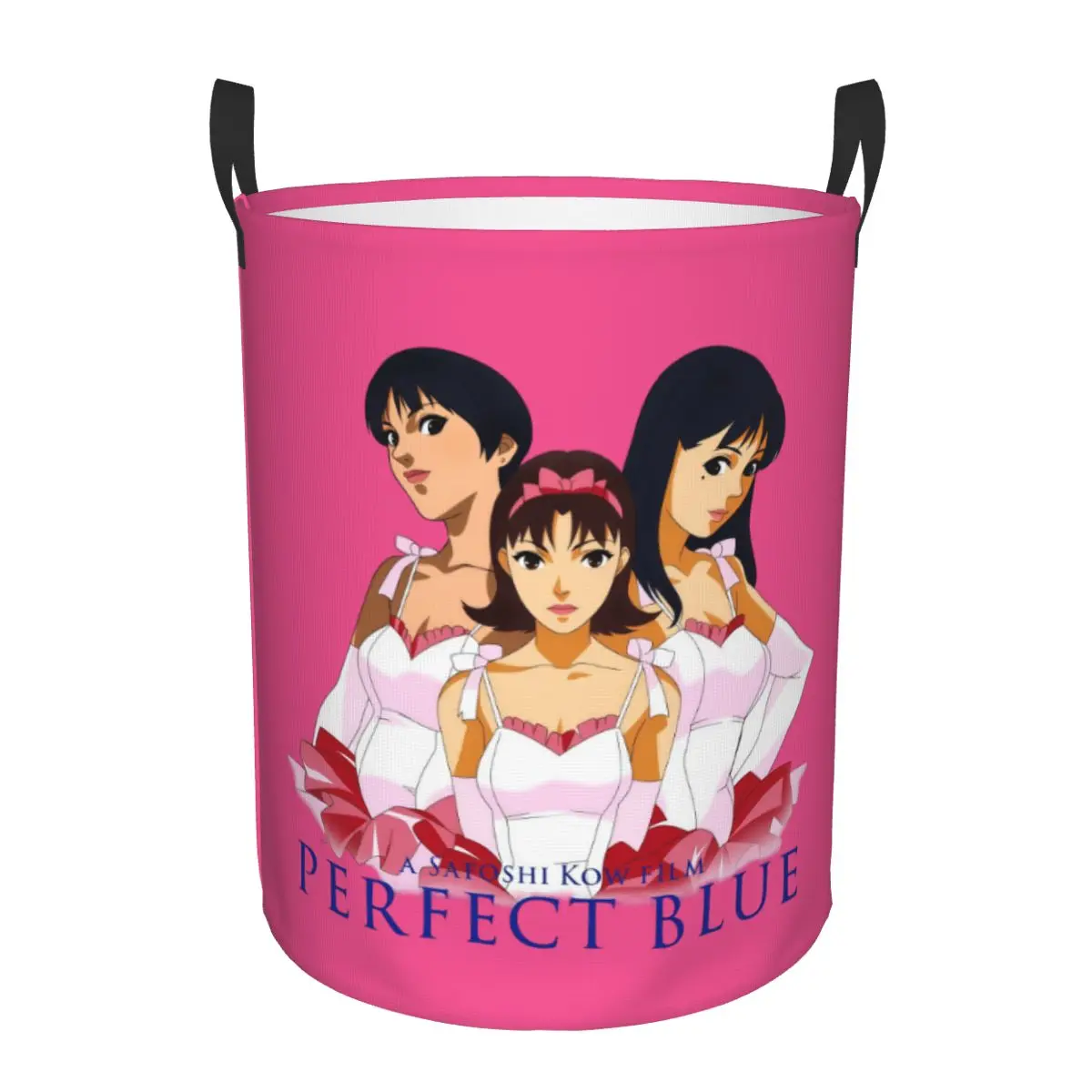 Cesta de lavandería P-Perfect Blue de la película de terror japonesa Anima, cesta plegable de gran capacidad para almacenamiento de ropa, cesta para bebé
