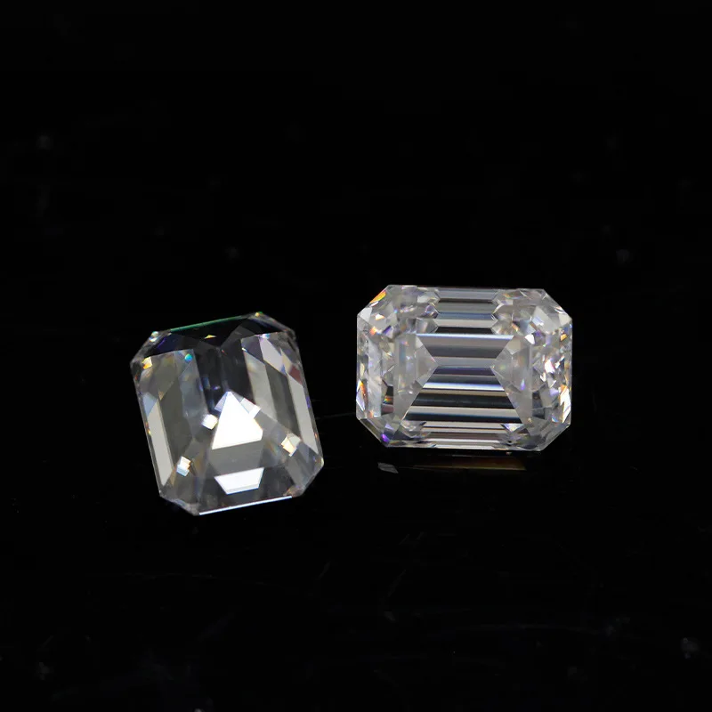Natural White Sapphire Emerald Cut Brilliant  VVS Loose Gemstone For DIY Jewelry Making/Collection/Gift Precious Stone