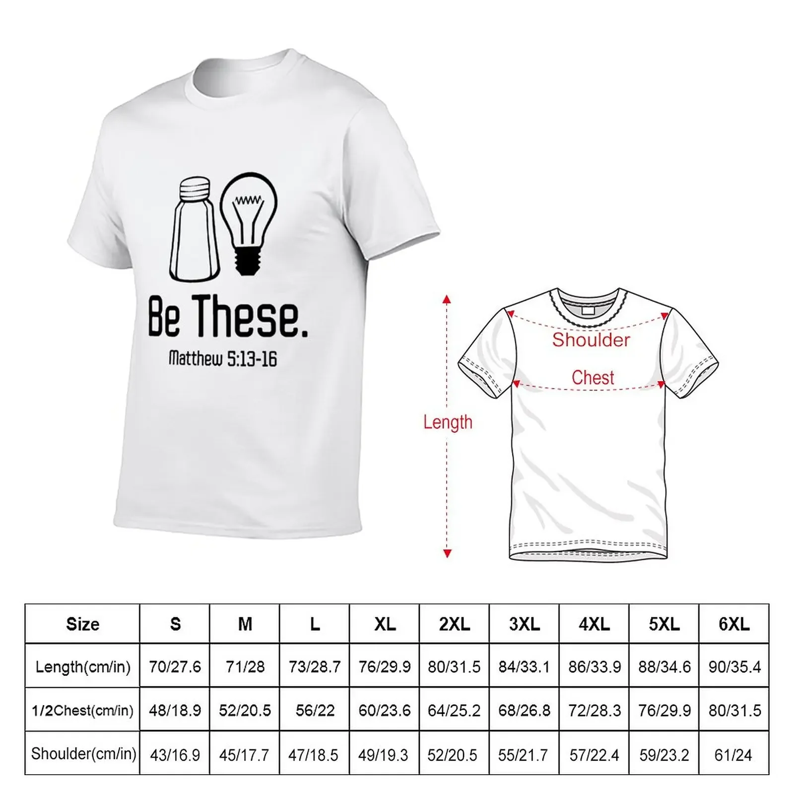 New Be These Salt and Light Christian Matthew T-Shirt T-shirt for a boy black t shirt Men's t-shirts