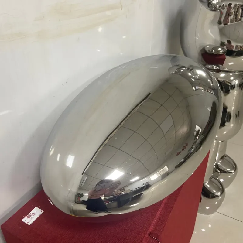 High-quality mirror handmade stainless steel egg carving, living room, room decoration