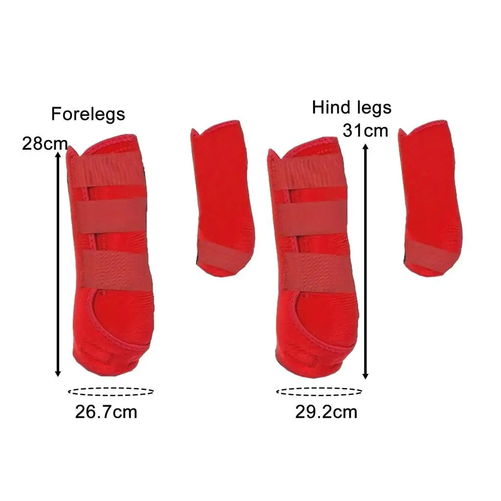 4x Horse Boots Professional Tendon Protector Leg Guard Leg Protective Leg Wraps