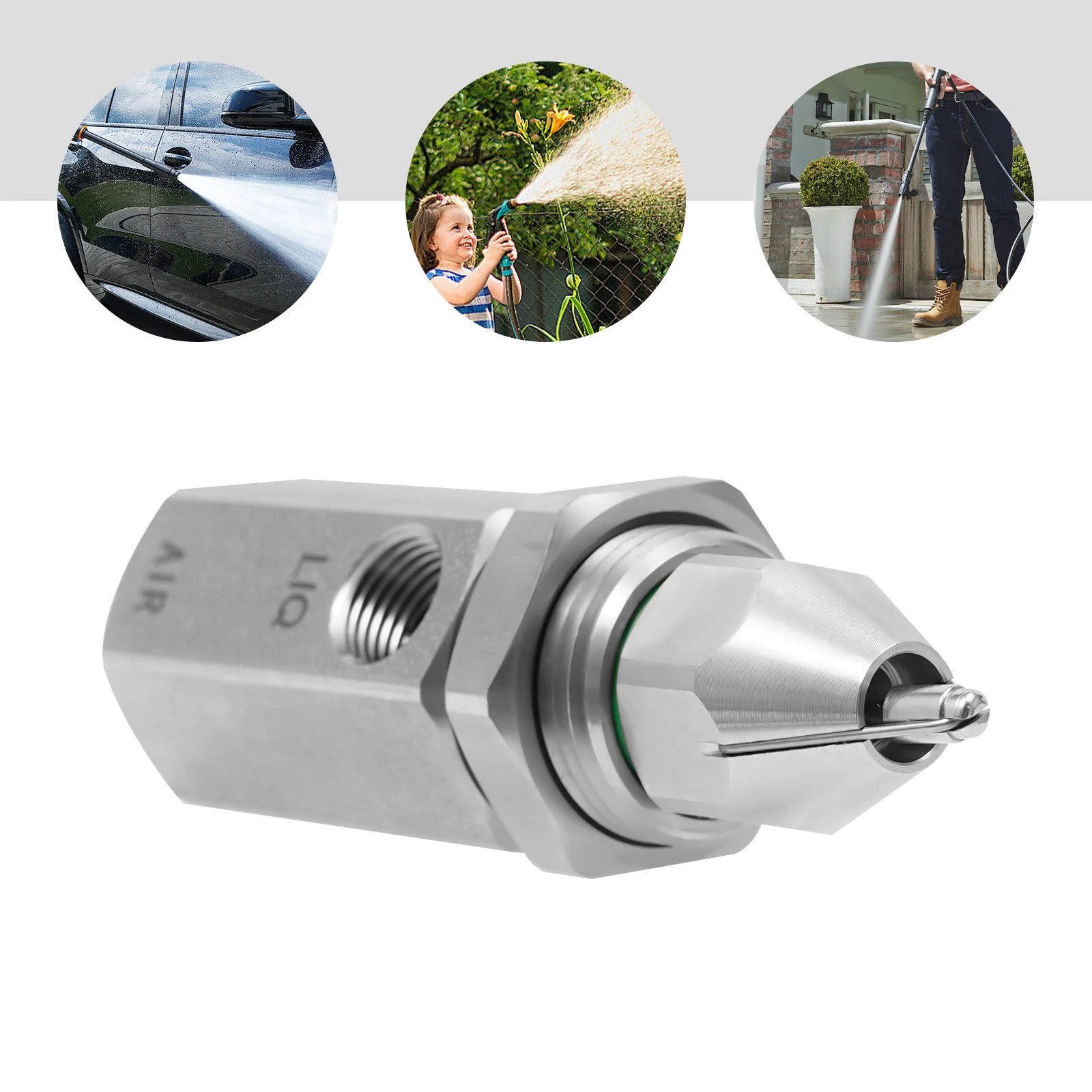 فوهة بالموجات فوق الصوتية للضباب الجاف فائقة الدقة - 80 °   زاوية رش، 2.95 × 0.49 بوصة (مدمجة)، 0.42 رطل (خفيف الوزن)، سهل التركيب/النظيف