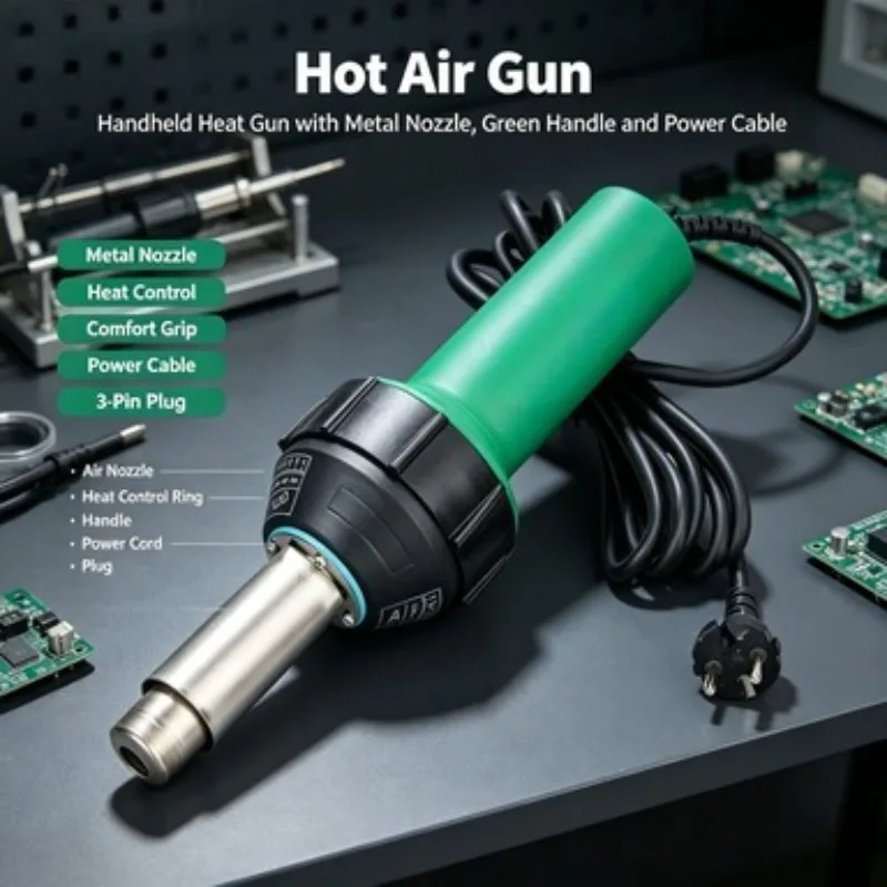 2000W Integrated Hot Air Plastic Welding Gun Industrial PVC PP Floor Plate Welding Torch Handheld Plastic Repair Heating Tool