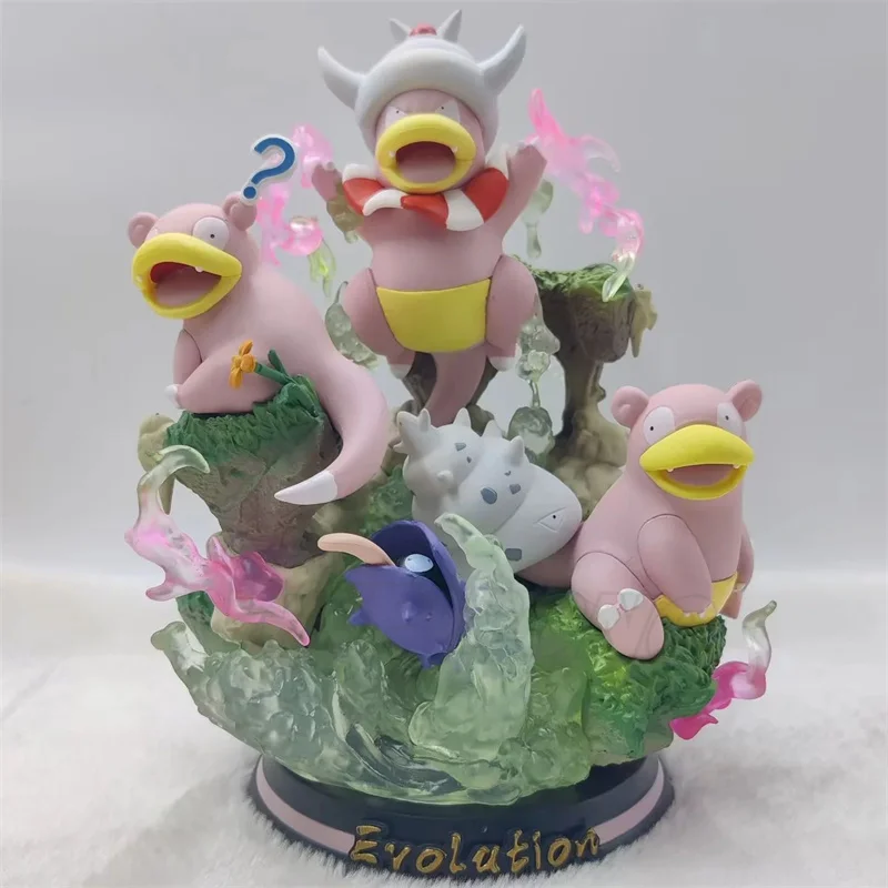 pokemon-24cm-slowpoke-standing-fighting-anime-figures-pvc-model-desktop-ornament-with-led-light-toys-birthday-gift