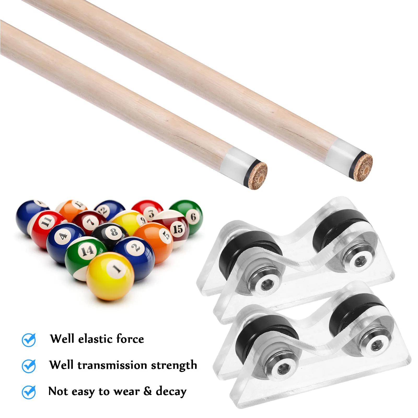 

2Pcs Straightness Inspect Tool for Billiard Cue Precision Pool Cue Roller Checker Snooker Practice Maintenance Equipment