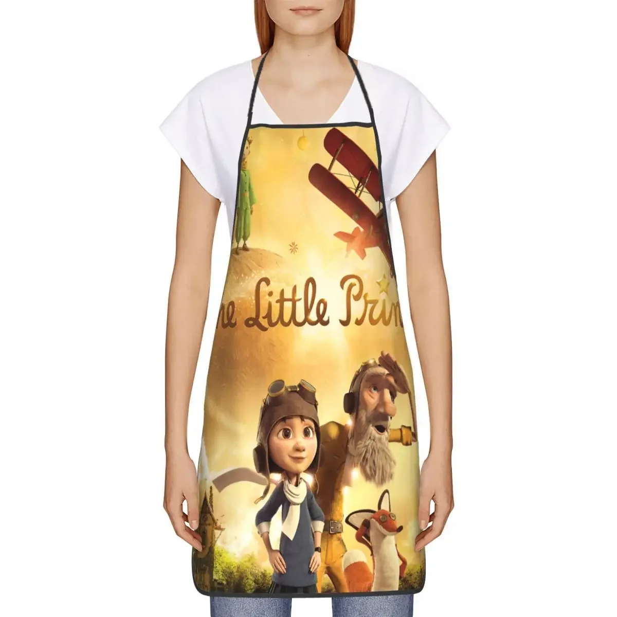 Custom Bib The Little Prince Apron Men Women Unisex Adult Chef Kitchen Cooking Le Petit Prince Movie Tablier Cuisine Baking