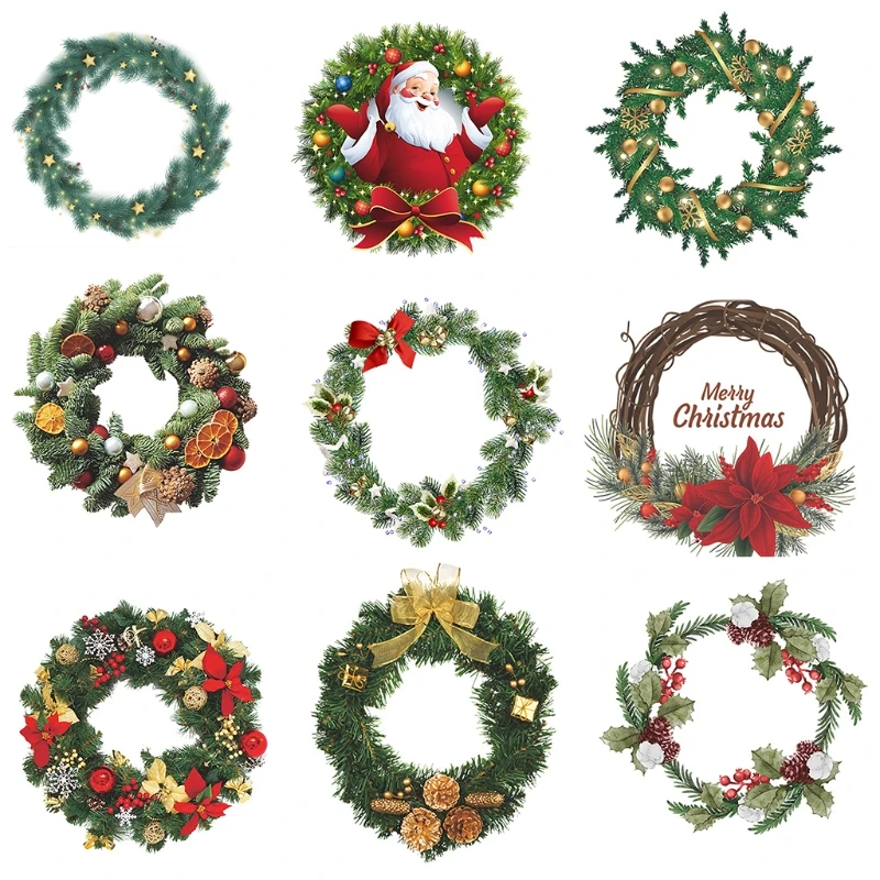 Christmas Wall Sticker Baby Kids Living Room Xmas Tree Wreath Decal Dropsale