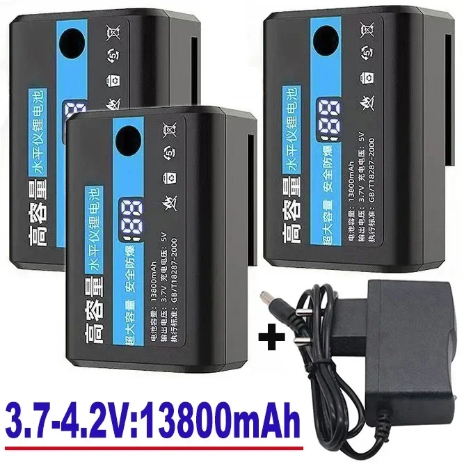 

13800mah Chargeable high power battery Laser level 360 building tools for levelling 3D 12 line powerful green laser level