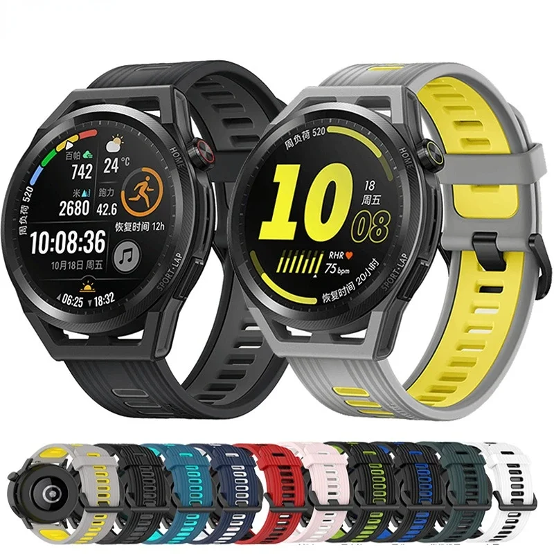 

Silicone Band For HUAWEI WATCH GT 3 46mm 42mm/GT 2/GT2/Pro/Runner Quickfit bracelet Samsung Galaxy Watch 4/Classic/Active strap