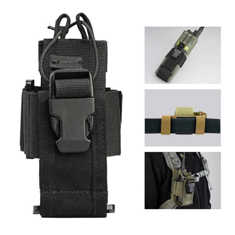 Nylon Pouch Radio Walkie Talkie Holder Bag Belt Pack Hunting Accessories Magazine Pouch Outdoor Equipment