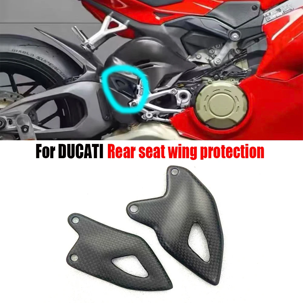 

For DUCATI Panigale V4 V4S 2025 Motorcycle Accessories Carbon Fiber Heel Guards Heel Plate Foot Pedal Protector Fairing
