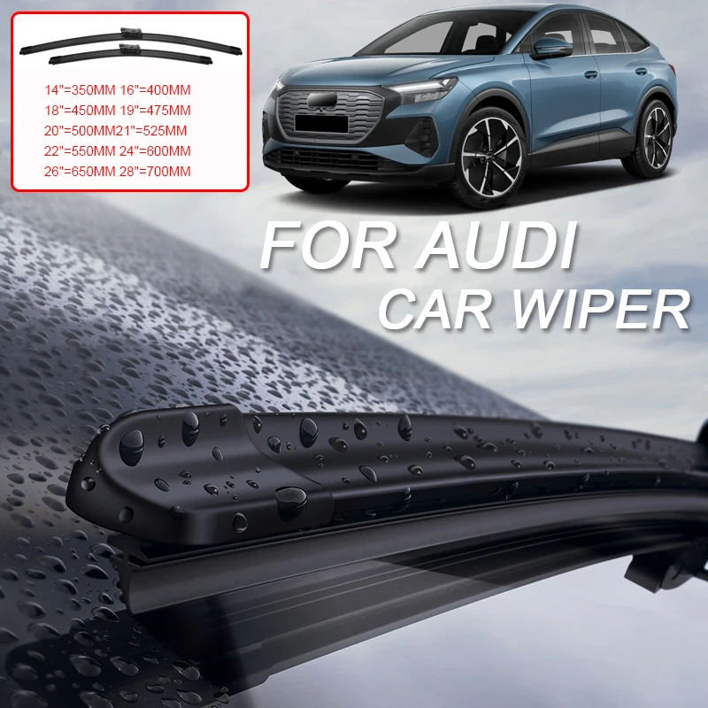 

2PCS Car Blade Windshield Wiper For Audi A1 8X GB A3 A4 A5 A6 A7 E-TRON Q2 GA Q3 8U F3 Q4 E-TRON Q7 4M Q5 FY Windshield Rubber