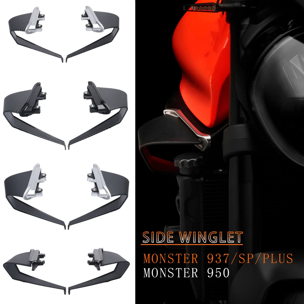 

Motorcycle Monster937 Monster950 Spoiler Wing Aerodynamic Side Winglet For DUCATI Monster 937 SP Plus MONSTER 950 2021 2022 2023