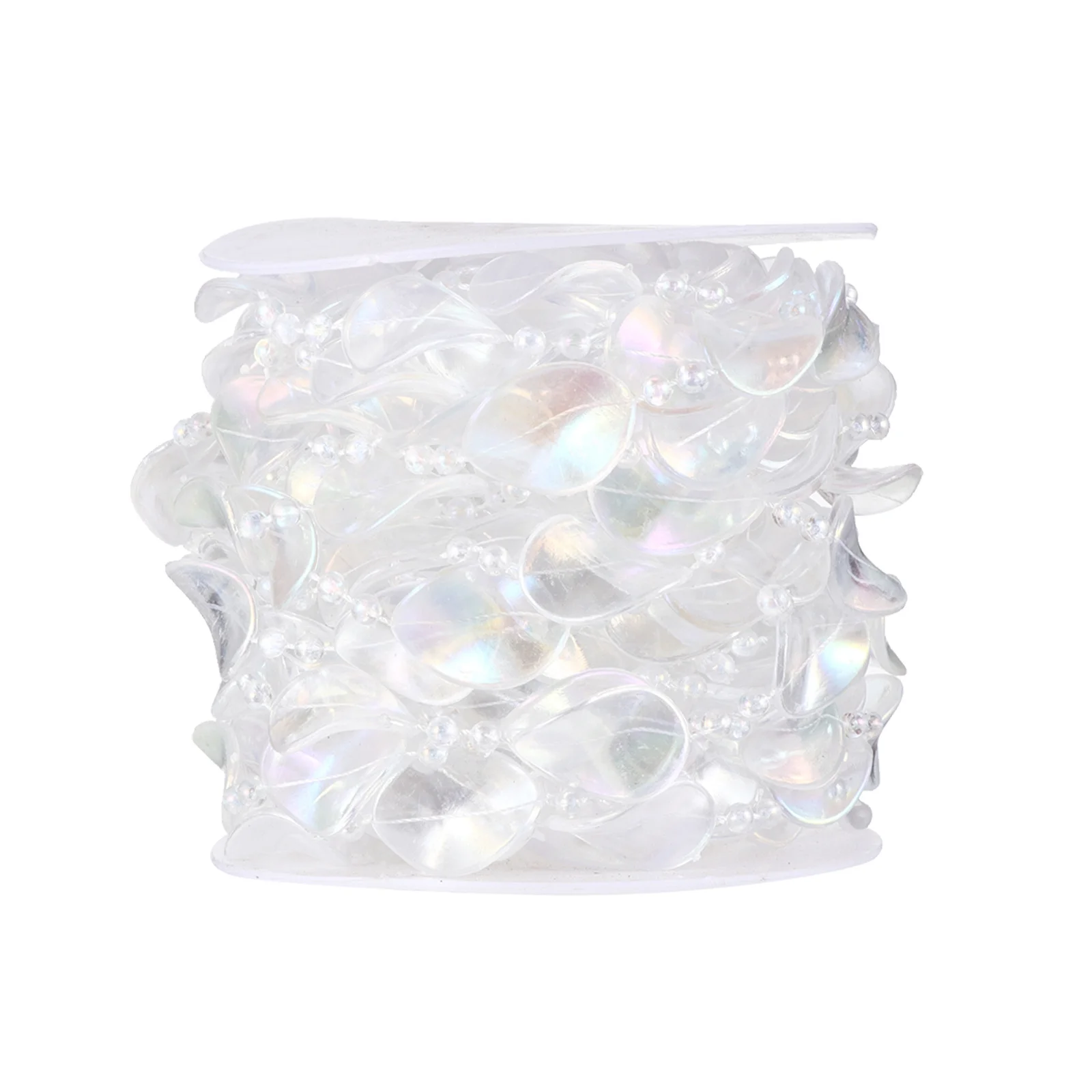 1 لفة خرز كريستالي سلسلة أكريليك شفاف مابل ليف جارلاند الزفاف الذكرى عيد ميلاد الستار الديكور DIY الخرز