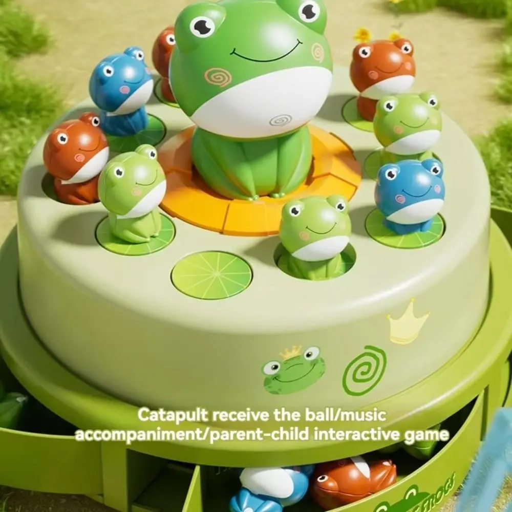 Cartoon Bounce and Catch Frog Board Games with Music, Tabletop Interativo, Jogos Familiares, Três Modos Ajustáveis