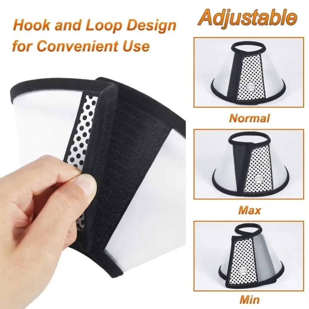 Soft Adjustable Pet Protective Cover Anti-Lick Anti-Bite Pet Protective Collar Anti-Scratch Recovery Cone Collar Post-Surgery