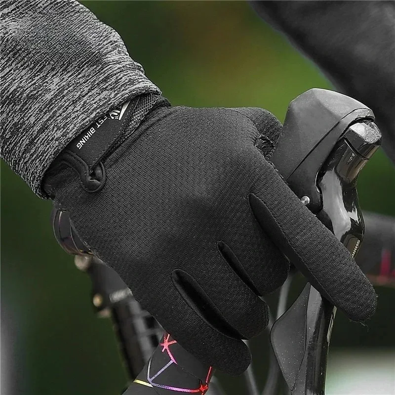 

For WEST BIKING Summer Cycling Gloves Full Finger MTBBike Gloves Touch Screen Non Slip Silicone Palm Driving Riding Gloves