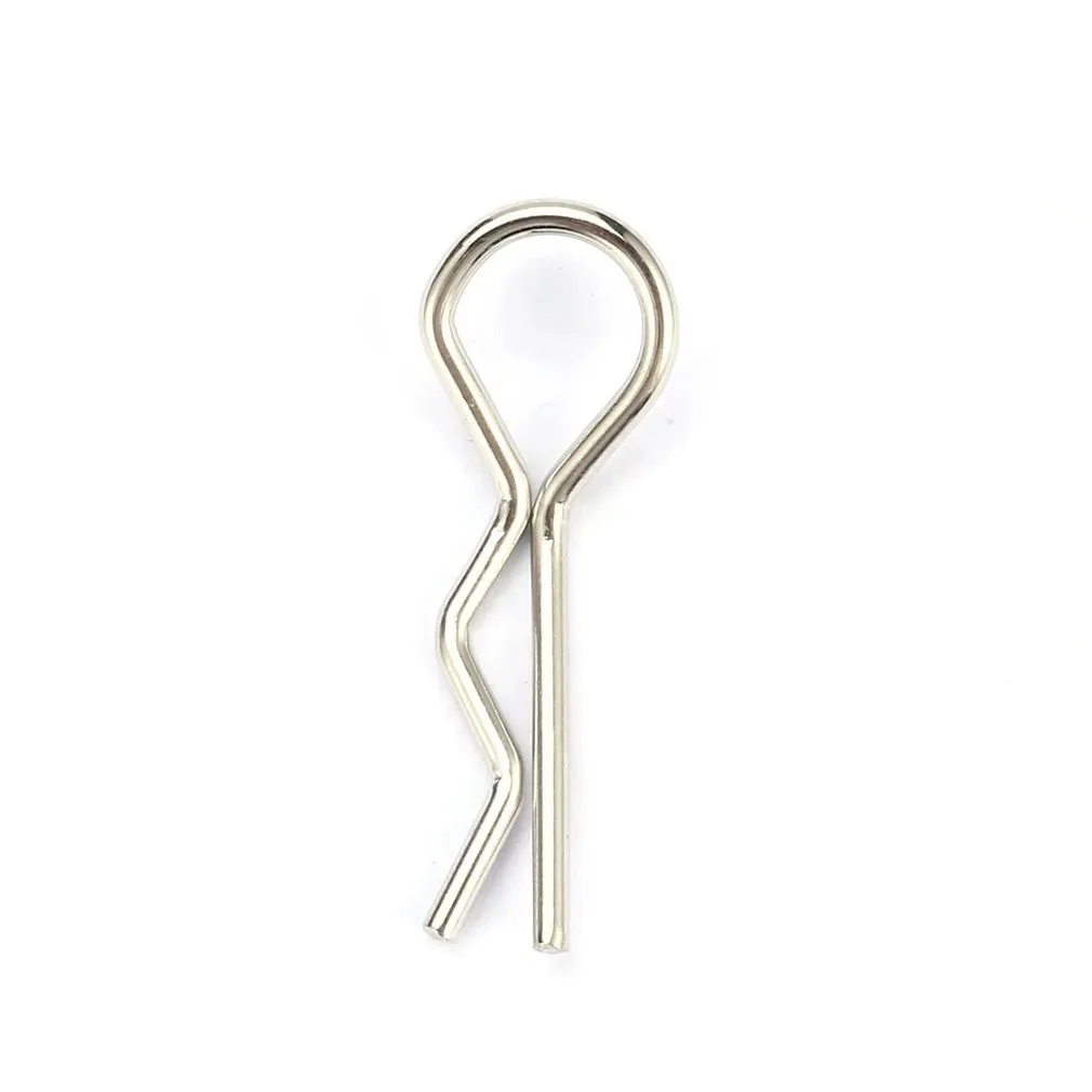 100PCS Metal R-type Cotter Pins R RC Body Shell Clips Buckles Wave Latch Bolt Car Model Accessories Truck Buggy Spare Part Toy