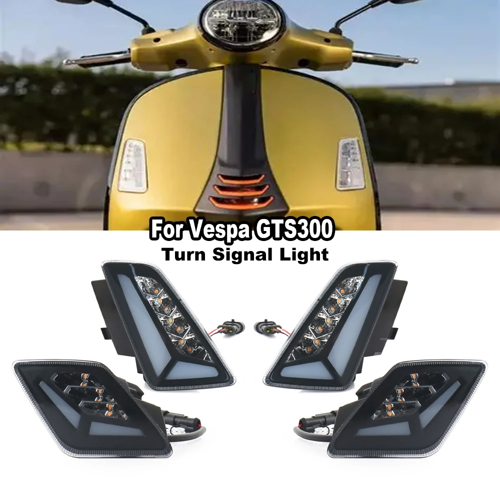 

For Vespa GTS300 GTS 300 2023 2024 2025 Motorcycle accessories Rear and Front Turn Signal Light Indicator