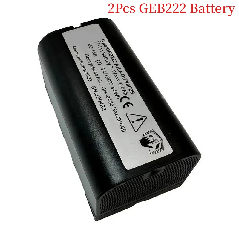6000mAh GEB222 Total Station Battery for Leica TS02 TS06 GPS System ATX1200 1230 Piper 100 200 Lases Survey Instruments