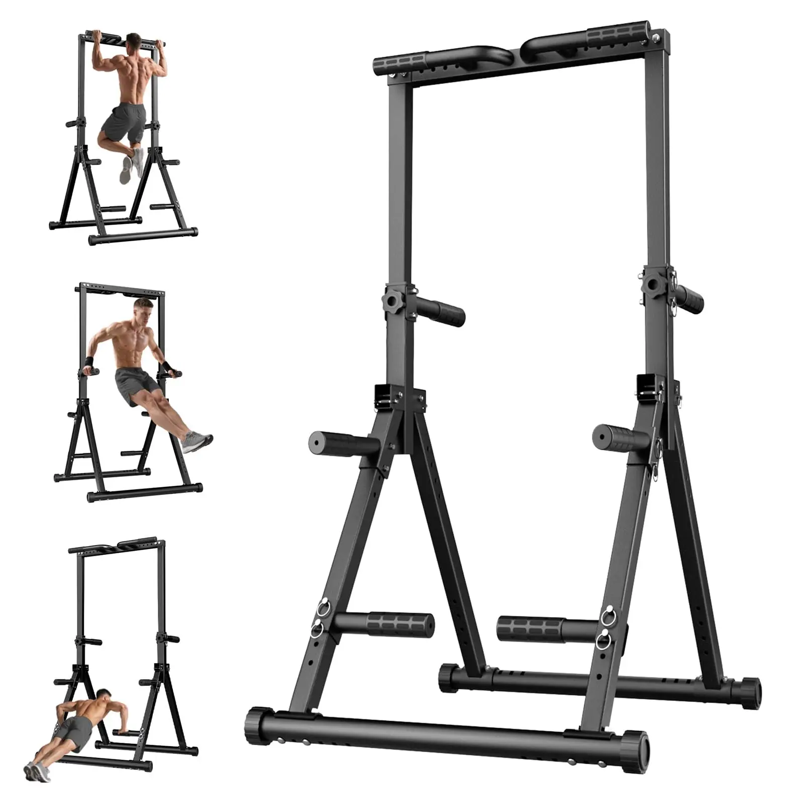 Foldable Pull Up Bar Free Standing, Strength Training Pull-up Bars Adjustable Pull Up Station, Power Tower Pull Up Bar
