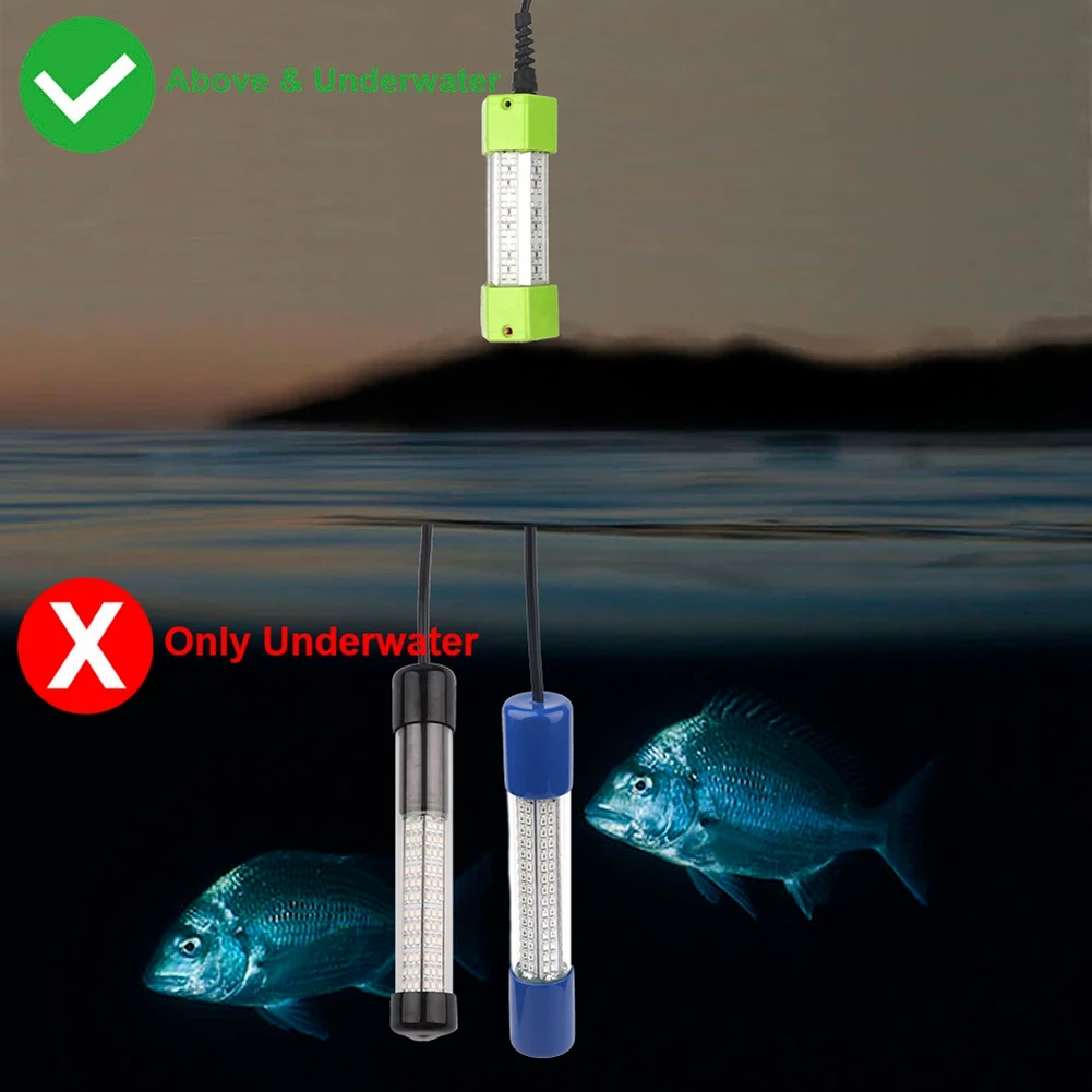 Imagem -05 - Luz de Pesca Submersível Led Bait Light Lure Subaquática do tipo de Peixe Green Night Finder 70w dc 12v 108