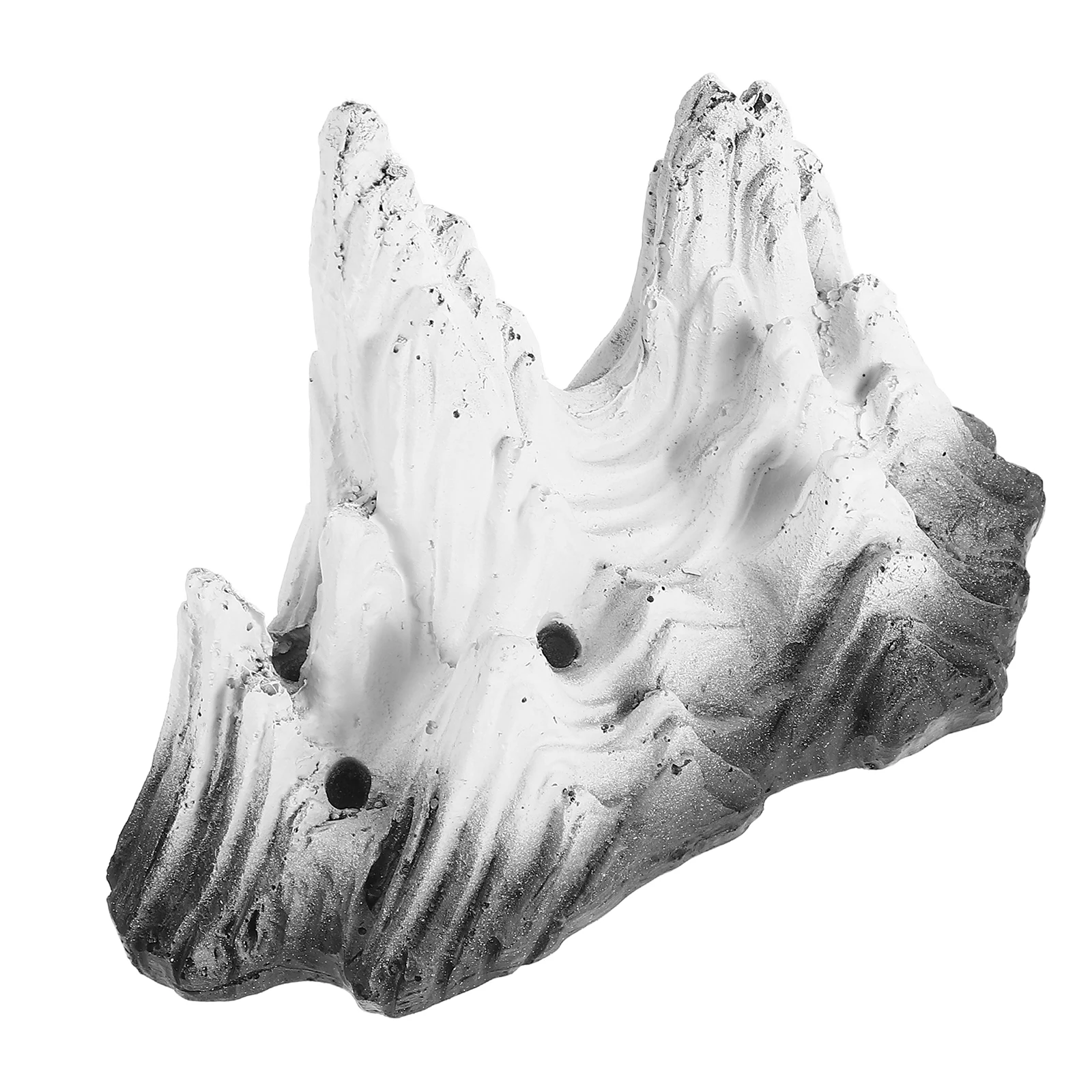

Creative Snow Mountain Resin Fish Tank Rockery Decoration Prop Sturdy scape Model Aquarium Desk Shelf Easy Maintenance