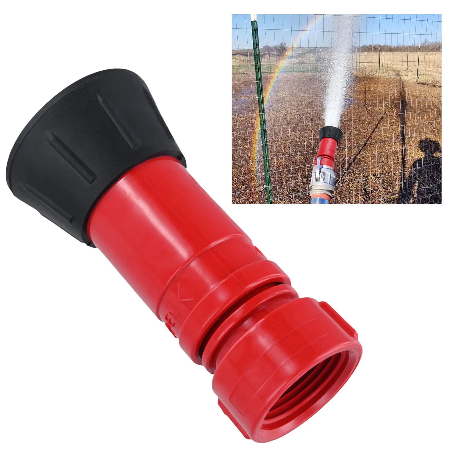 

Professional Grade Fire Hose Nozzle for 1 Inch NSTNH Hoses Strong Spray Pattern for Effective Water Distribution