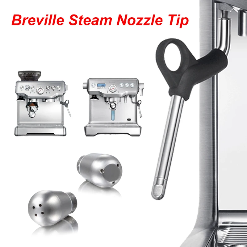Coffee Steam Nozzle 3/4 Hole Steam Nozzle Milk Foam Spout Steam Wand Tip for Sage Breville 870/878/920/980 Espresso Machine
