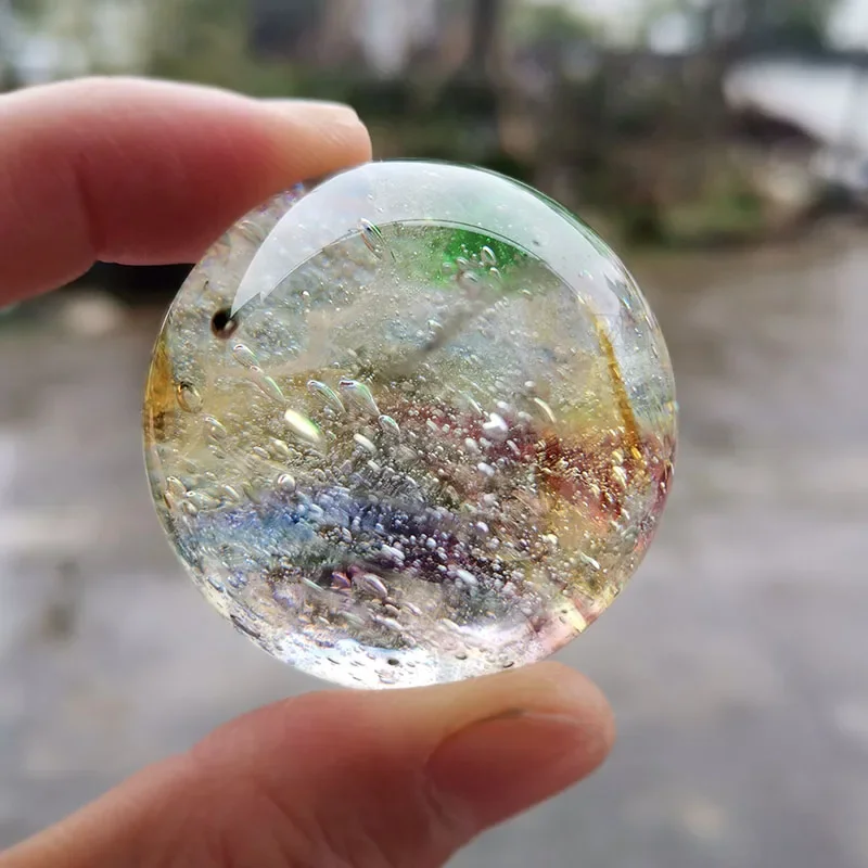 40mm Glazed Beads Ball Crystal Dragon Sphere Glass Figurine Paperweight Home Decor Birthday Gift Light Luxury Astronomy Ornament view 6