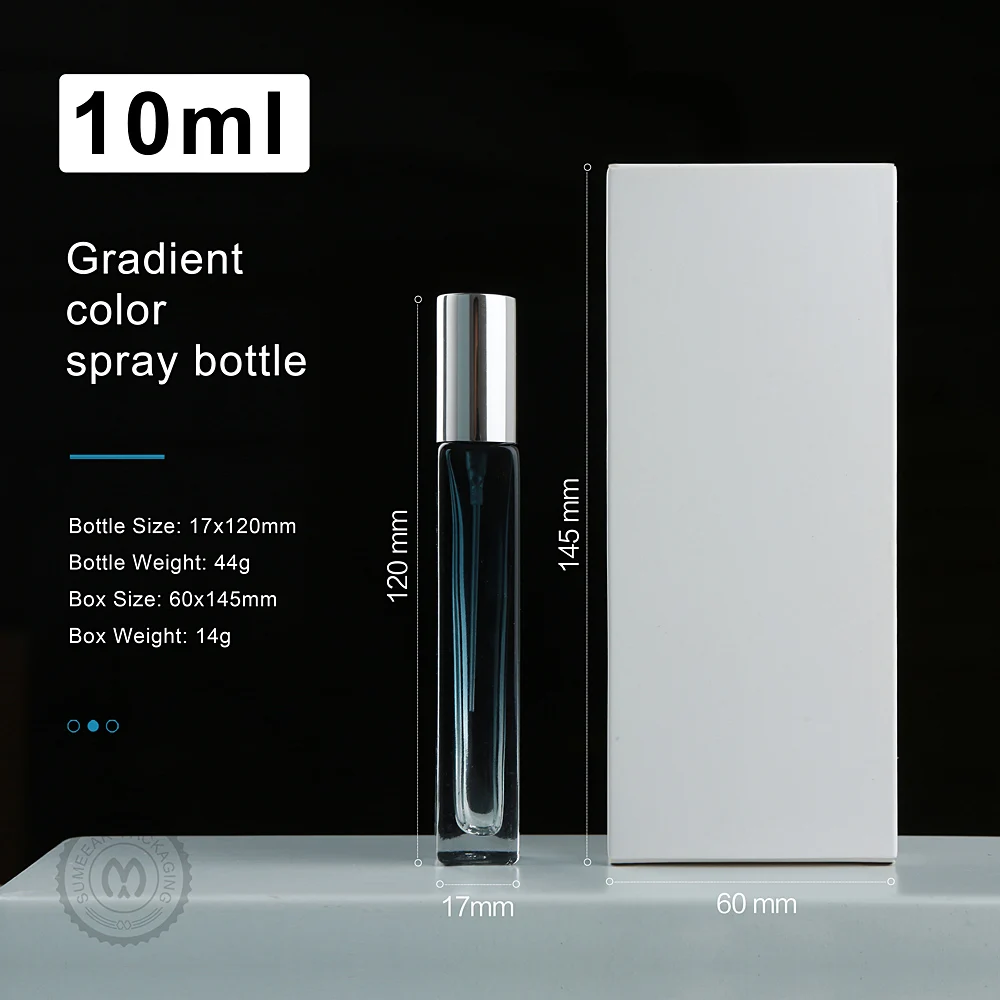 30 個 10 ミリリットル香水スプレーボトル包装箱付き空のガラスアトマイザー旅行化粧品ボトルサンプルバイアル詰め替えドロップ