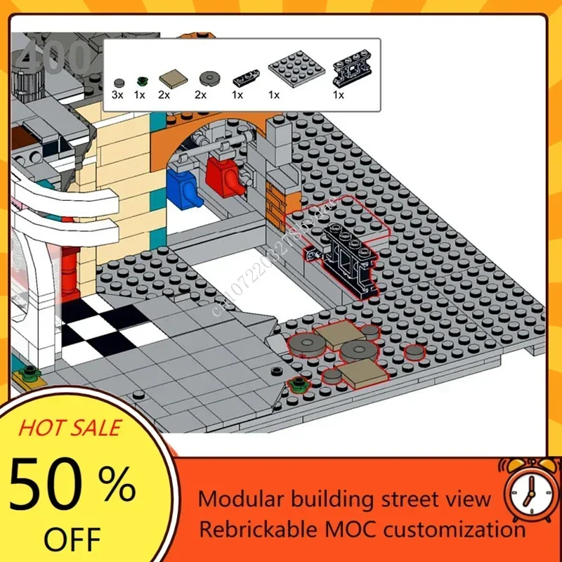 4069 sztuk Karaoke Bar modułowy MOC kreatywny widok na ulicę Model klocki architektura DIY edukacja montaż zabawki modele prezenty