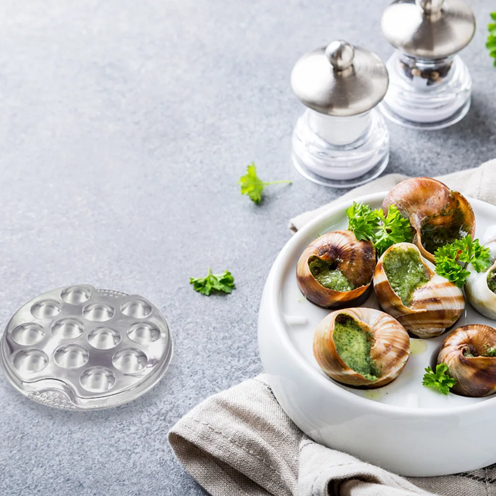 

2pcs Stainless Steel Escargot Plate 12 Holes Compartment Shellfish Baking Serving Dish Dishwasher Safe Non-Rust Bbq Grill Tool