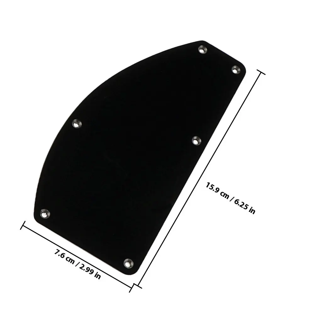 Guitar Back Plate 6 Holes Smooth Surface Easy Install Electric Guitar Rear Plate Tremolo Cover Protective Pickguard Replacement
