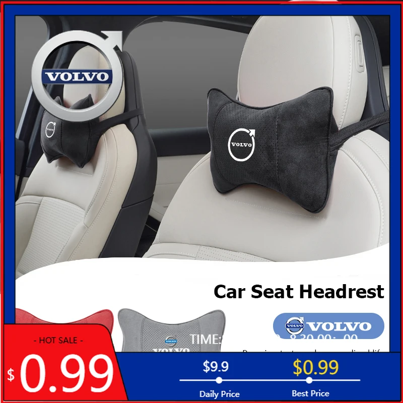 2026 подстаканники для автокресла, подголовник, дорожная подушка, замшевая подушка для шеи, аксессуары для Volvo ES90 EC40 EX40 EM90 XC90 V90 V60 XC60