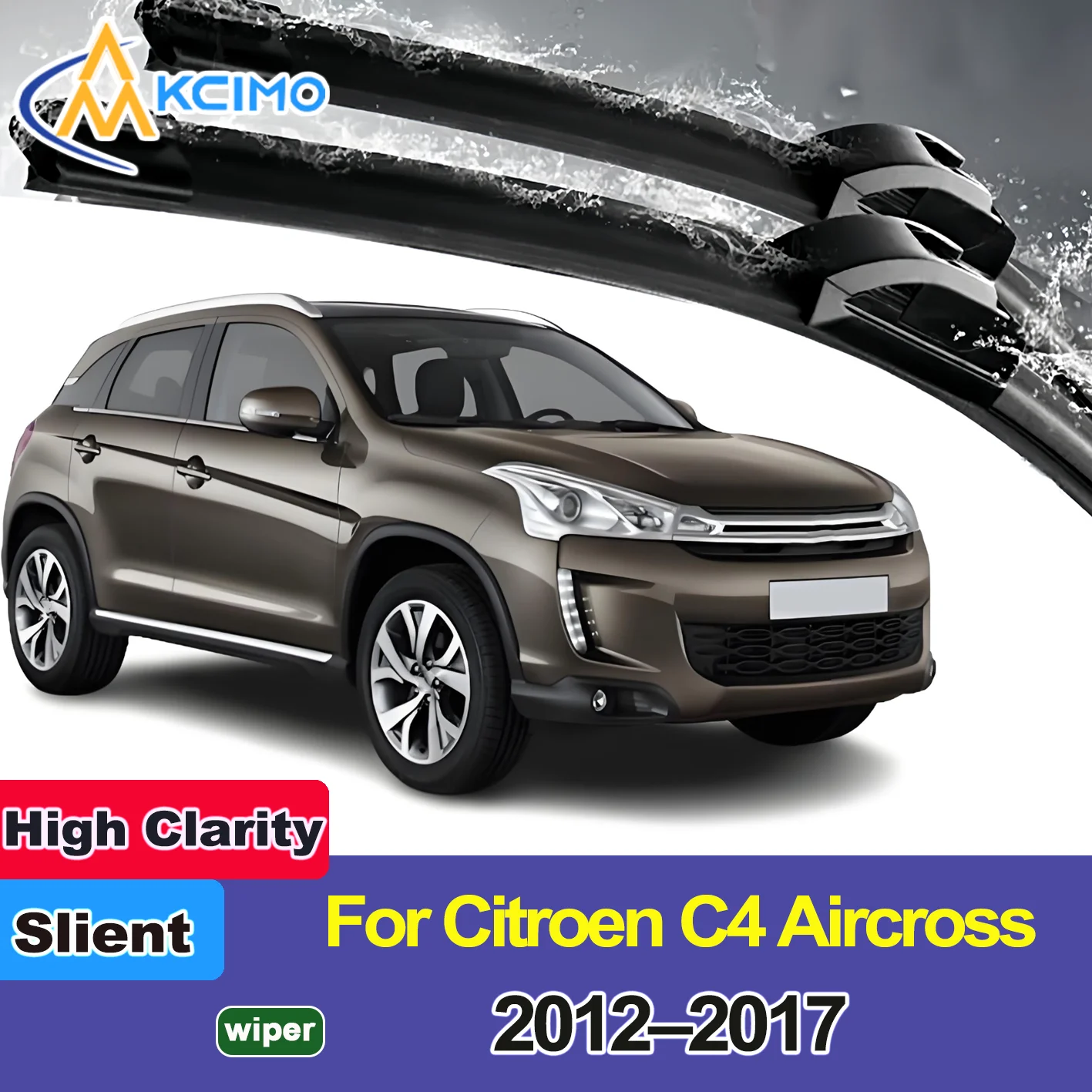 

2PCS New Wiper Blades for Citroen C4 Aircross 2012-2017 Mitsubishi RVR/ASX/Outlander Sport Peugeot 4008 Front Windshield Brush