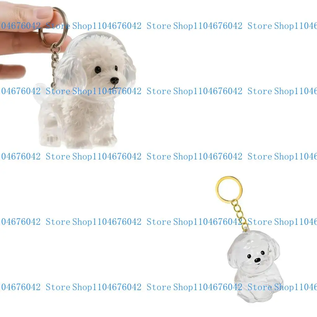 5ASD CLEAR PET MEMORIAL KEYCHAIN ​​PET HAIG HAIG HAIRGE