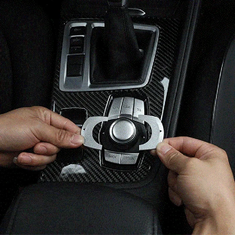 New-Car Aluminum Alloy Multimedia Button Sticker Cover Trim For F10 F26 X1 X3 X5 1/2/3/4/5/6/7 Series Accessories(TEL Type)