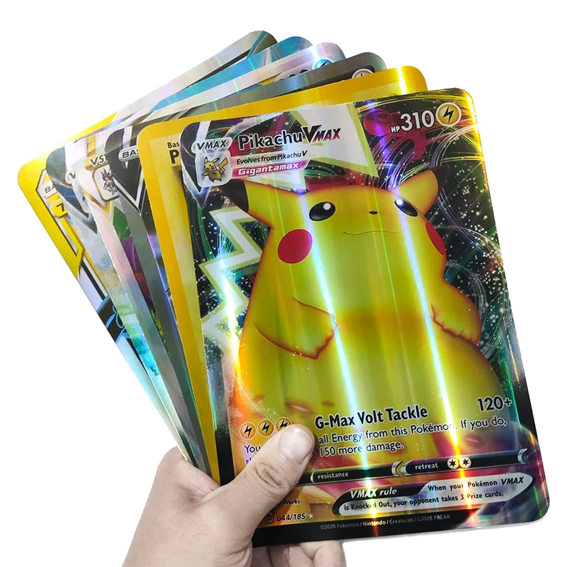 15/30 pièces Anime Pokemon Pikachu cartes brillant Vmax Vstar grande taille Collection bataille formateur carte enfants GX VMax carte jouets cadeaux