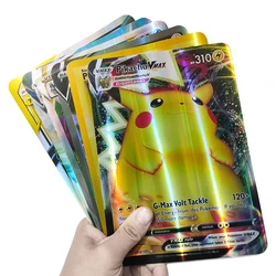 Cartas de Anime Pokémon Pikachu para niños, colección de gran tamaño, entrenador de batalla, juguetes GX Vmax, regalos, 15/30 piezas