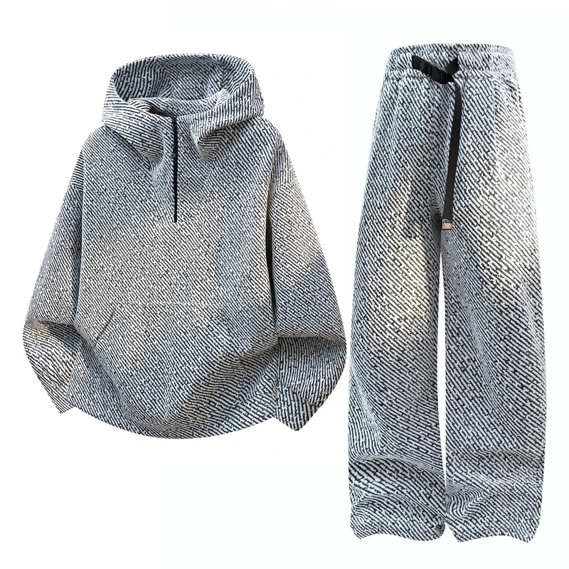 

Men'S New Spring Fashion Loose Sweatshirt Men'S High-Quality Comfortable Versatile Large Size Hooded Long-Sleeved Trousers Suit