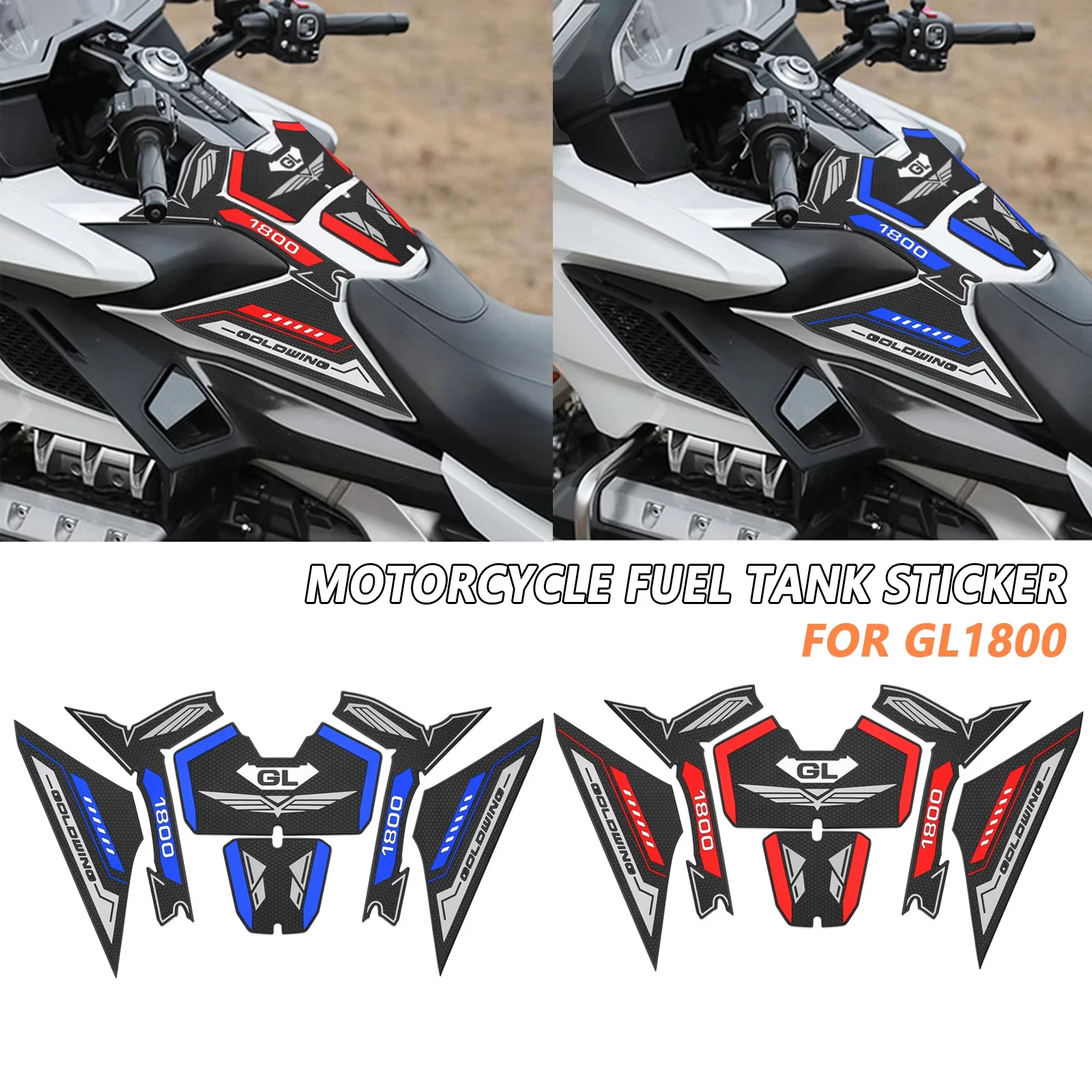 

Motorcycle side fuel tank pad For Honda Gold Wing GL 1800 GL1800 2018-2025 Tank Pads Protector Stickers Knee Grip Traction Pad
