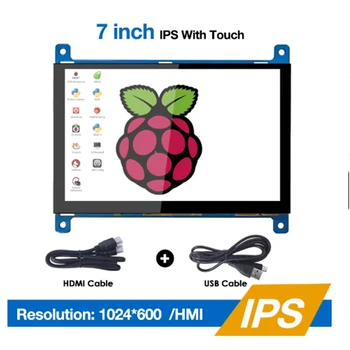 7 inch DSI Touch Screen for Raspberry Pi 4B 3B+3B HDMI Capacitive Touch IPS Display 1024*600 LCD Monitor for RPi 4B 3B+3B