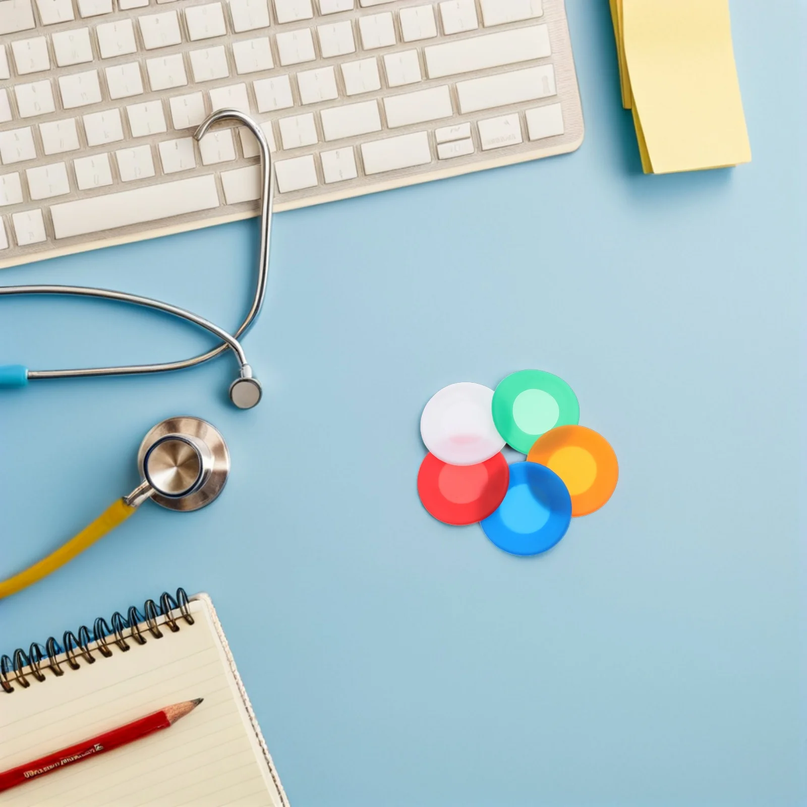 

20 Pcs Stethoscope Case Silicone Protector Soft Covers Diaphragm Cap Silica Gel Protective for
