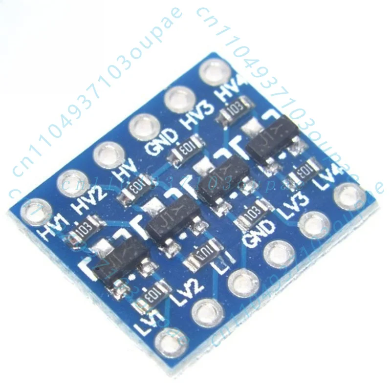 50Pcs 4 channels 5V-3V IIC UART SPI equal level conversion, four channels, power supply anti-reverse connection