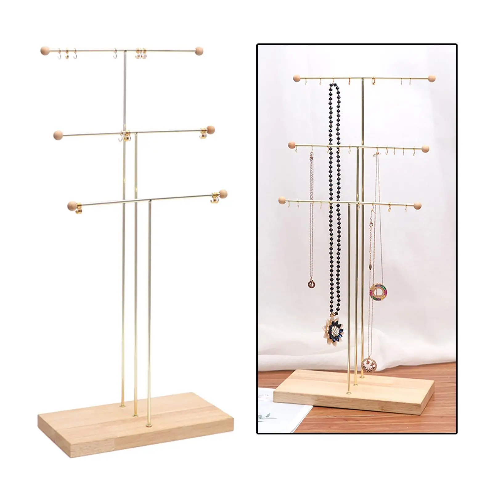 

Ювелирный органайзер St, Ювелирные изделия St для ожерелий, браслет, кольцо с ошибками, цвет дерева, 23x12x1,7 см