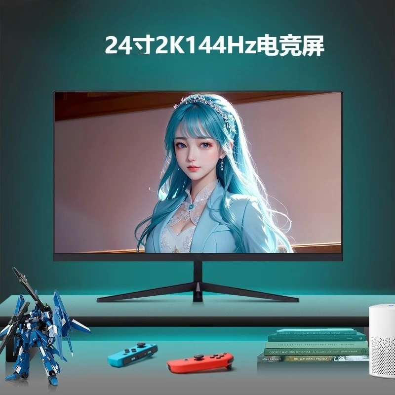 Fotografia 3: Monitor de computador 24 polegadas 165 Hz curvado 2K sem fronteiras tela externa de alta definição de 27 polegadas