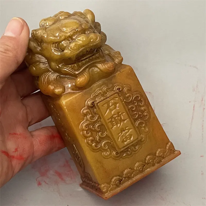 

Antique stone carvings lion statues handicrafts seals folk art collections handicrafts home desktop ornaments Decoration